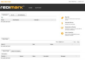 Redimark Account Portal Interface